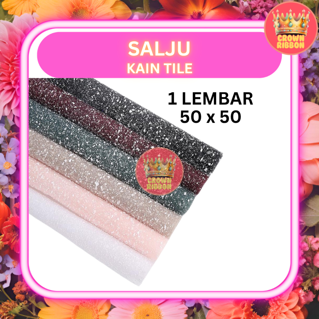 

(1 LEMBAR) Kain TILE SALJU / Snow Mesh Tile per roll BUKET BUNGA FLOWER WRAPPING / Snow Flake Poly Mesh