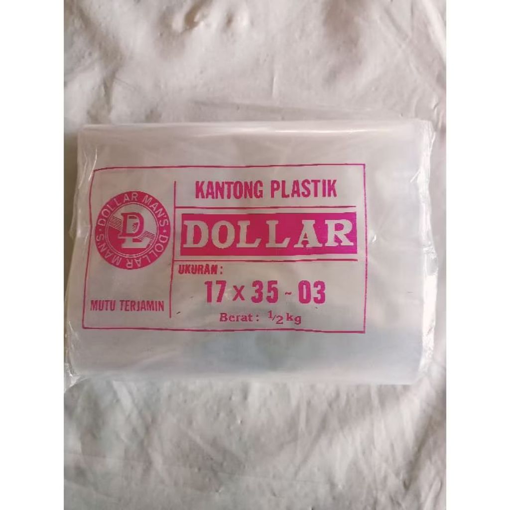 Plastik dollar 03 isi 500 gram 17x35 03 - 25x45 03