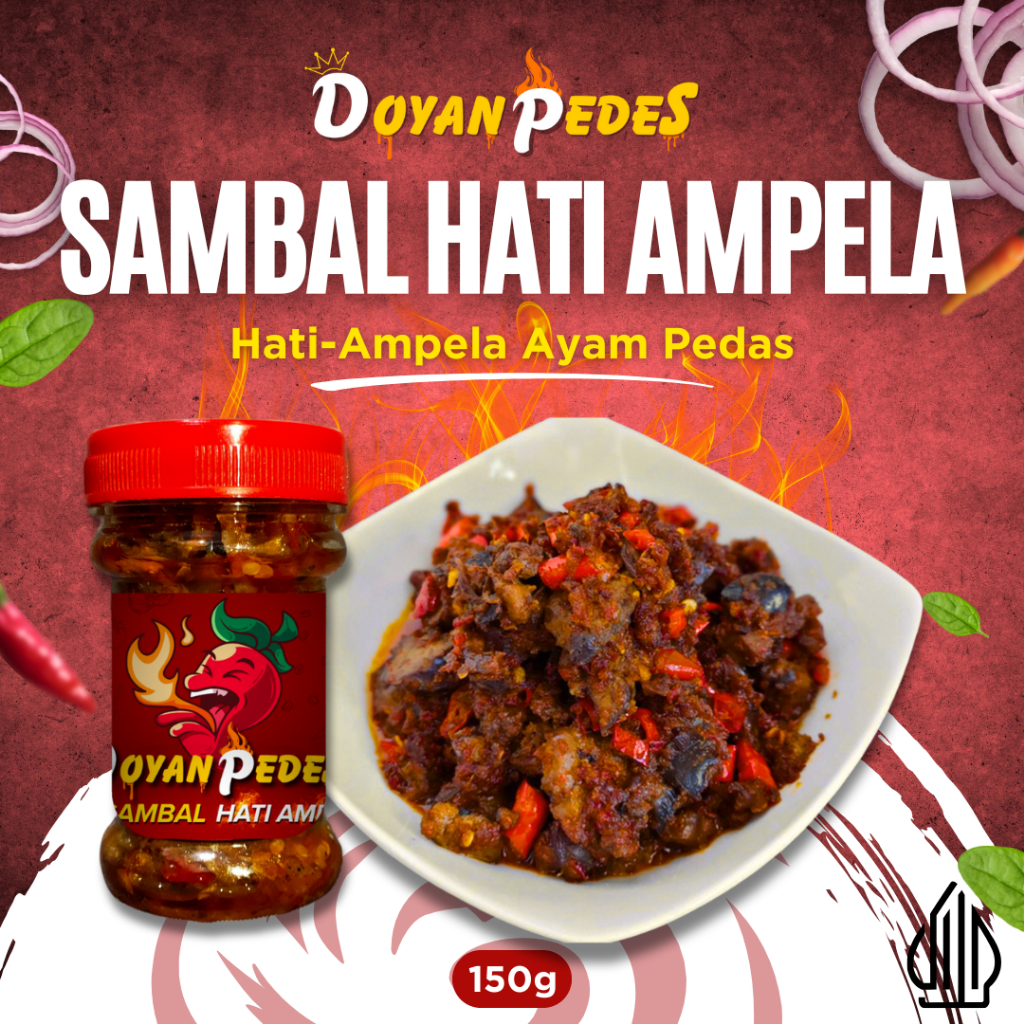 

SAMBAL HATI AMPELA DOYAN PEDES / Sambal Pedes / Sambal Ayam / Sambal Instan / Makanan Instan