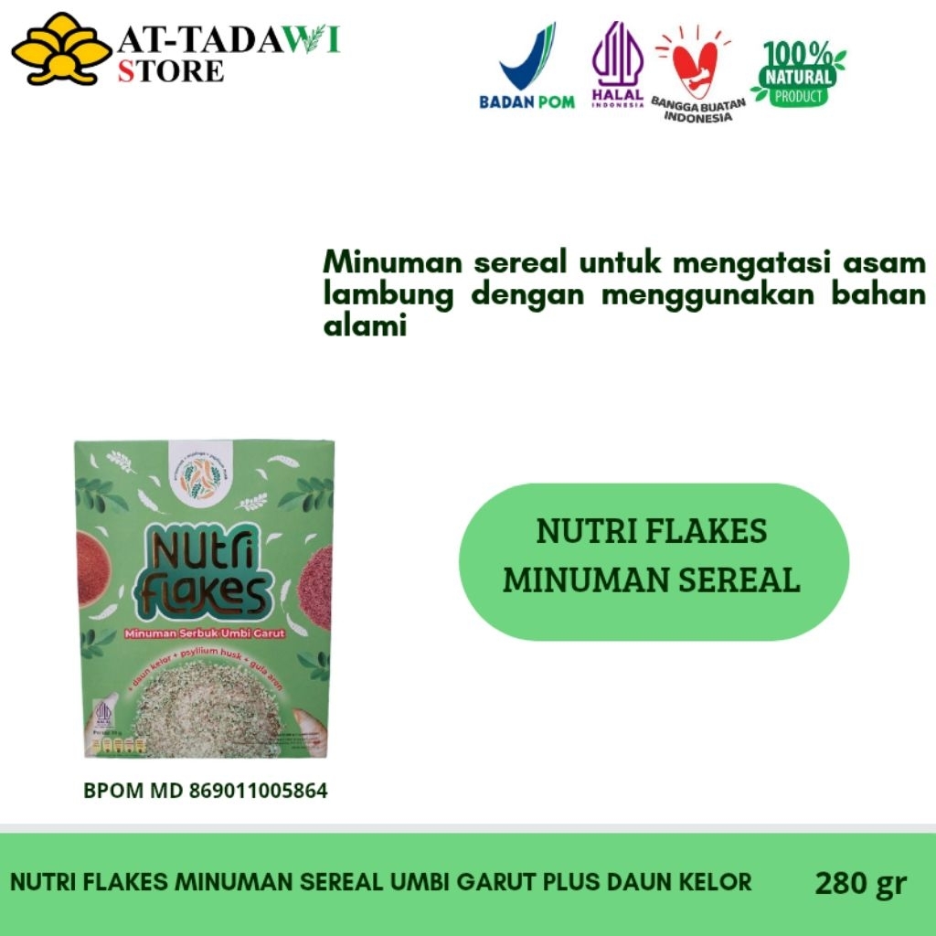 

NUTRI FLAKES MINUMAN SEREAL MENGGUNAKAN BAHAN ALAMI - 280 gr