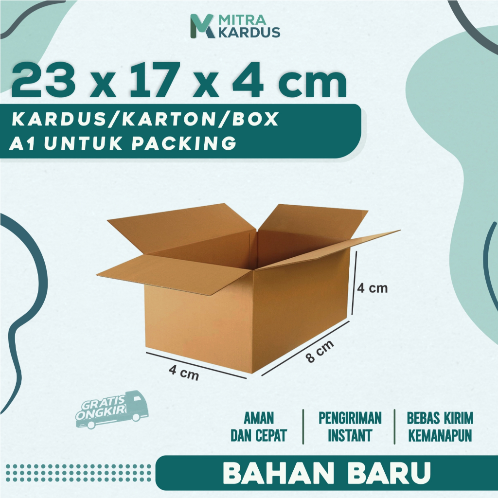 

kardus packing 23x17x4 cm / box karton corrugated single wall premium / Box Packing packing online