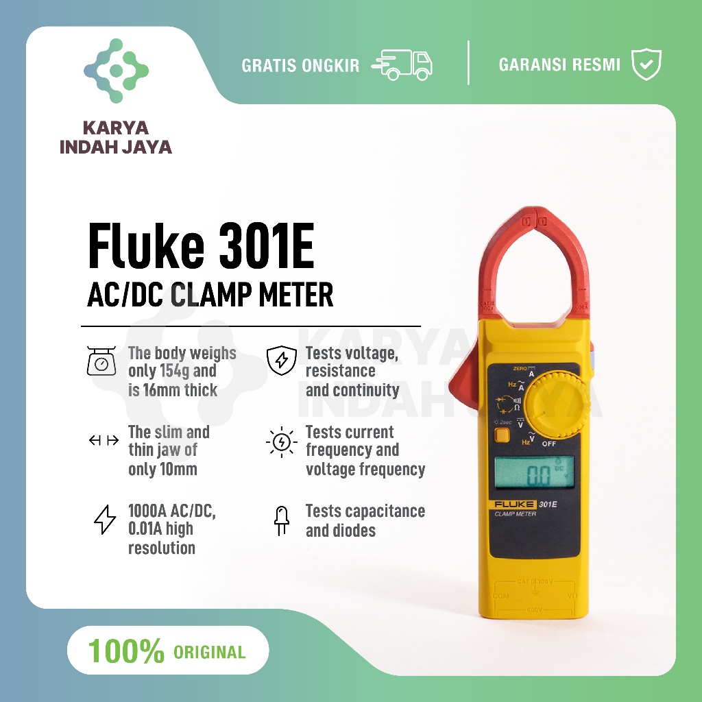 Fluke 301 E Tang ampere ac dc 1000A w frequency