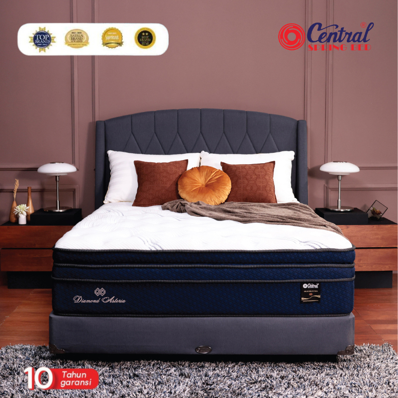Central Springbed Diamond Asteria | 90/100/120/160/180/200x200 | Matras dan Full Set Gold Collection