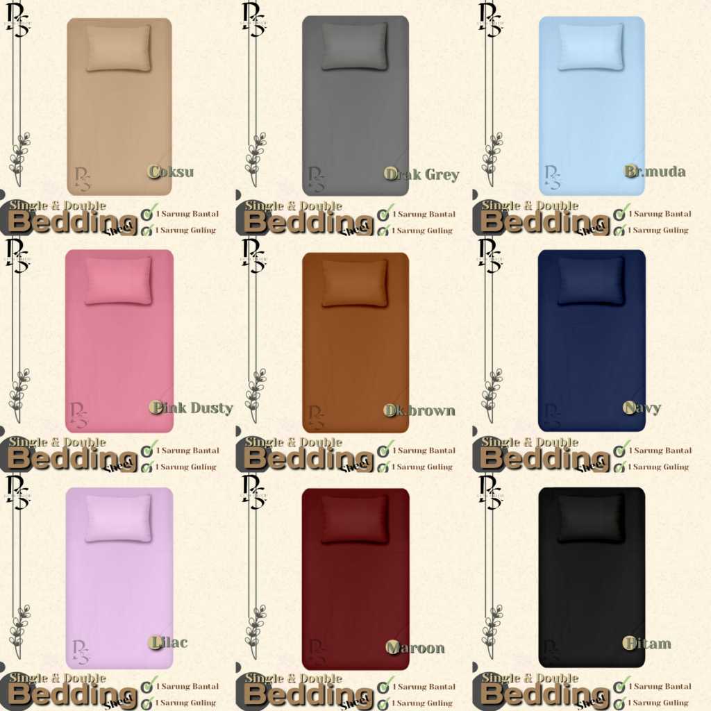 Sprei Polos  - 80x200x30 / 90x200x30 / 100x200x30 / 120x200x30 Sprei Single Bed