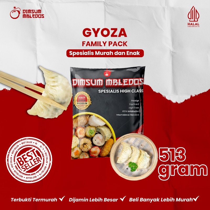 

Dimsum Gyoza / Kuotie Frozen Isi 500 gr – Halal Family Pack| Cocok untuk Kedai, Catering, Booth & Kantin