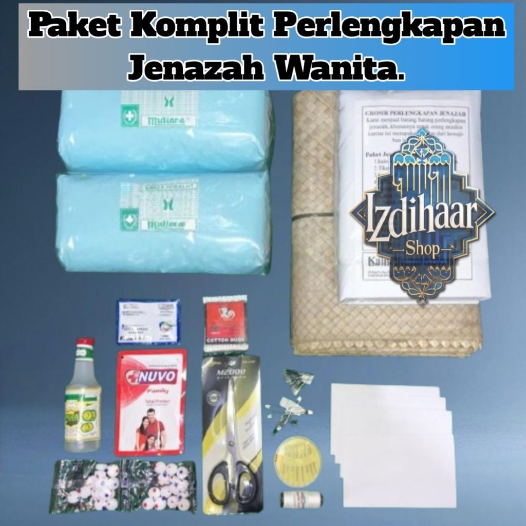 PAKET KAIN KAFAN LENGKAP HEMAT UNTUK JENAZAH WANITA