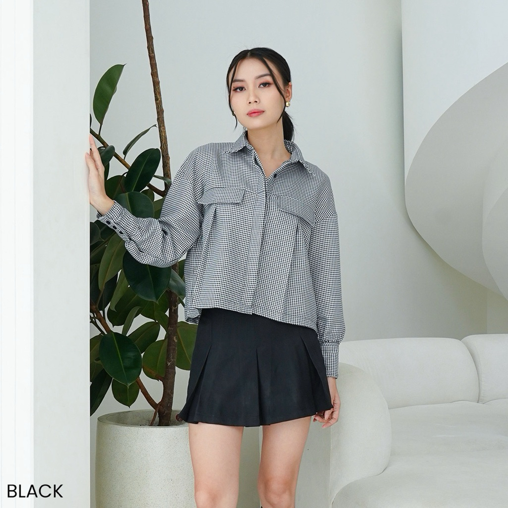 kemeja lengan puff aina