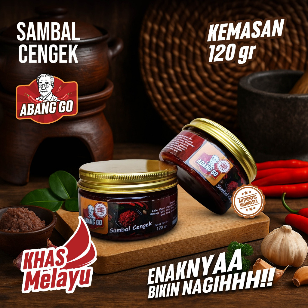 

Sambal Cabe Cengek Khas Melayu - Sambal Chili Nasi Lemak Malaysia - Sambal Nasi Gemuk Jambi - Sambal Cabe Abang Go