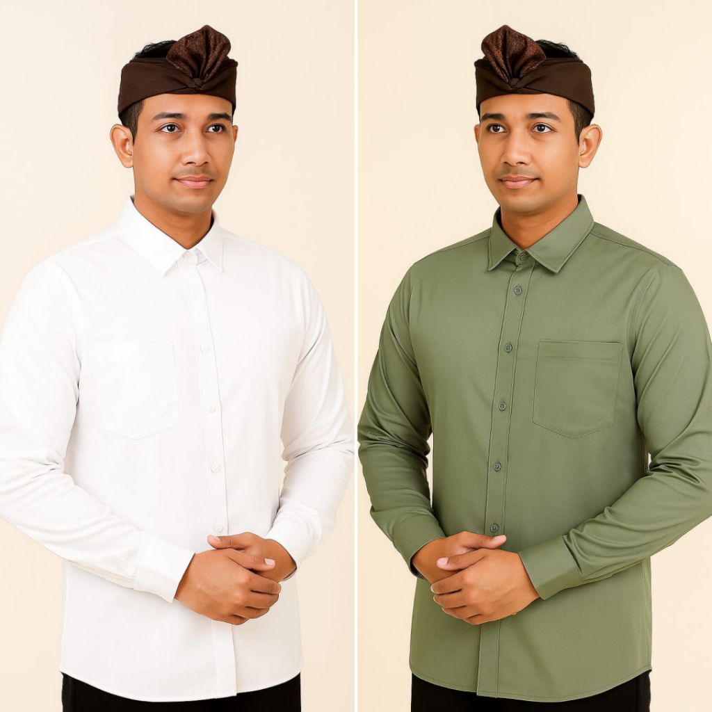 Kemeja Pria Lengan Panjang Hem Kerah Polos Bahan Toyobo By HemMan FashionStore