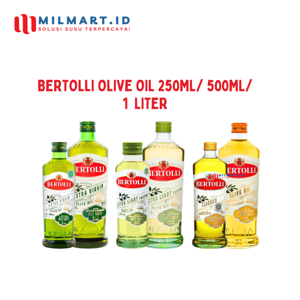 

1 LITER BERTOLLI MINYAK ZAITUN OLIVE OIL EXTRA VIRGIN/EXTRA LIGHT/CLASSICO 250ML/500ML/1000ML