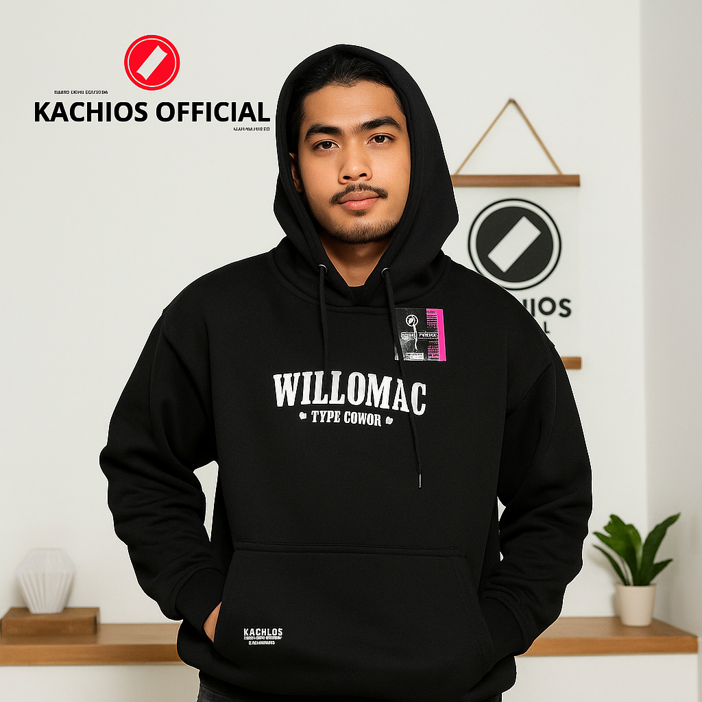 Jaket Sweater Hoodie Distro KACHIOS Orignal Premium Pria Wanita Bahan Katun Fleece Tebal [BISA COD]