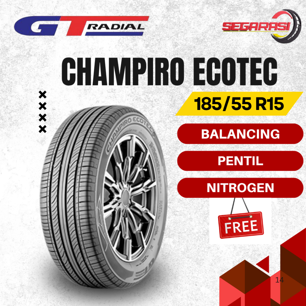 GT Radial Champiro Ecotec 185/55 R15 Ban Mobil GT Radial Ring 15