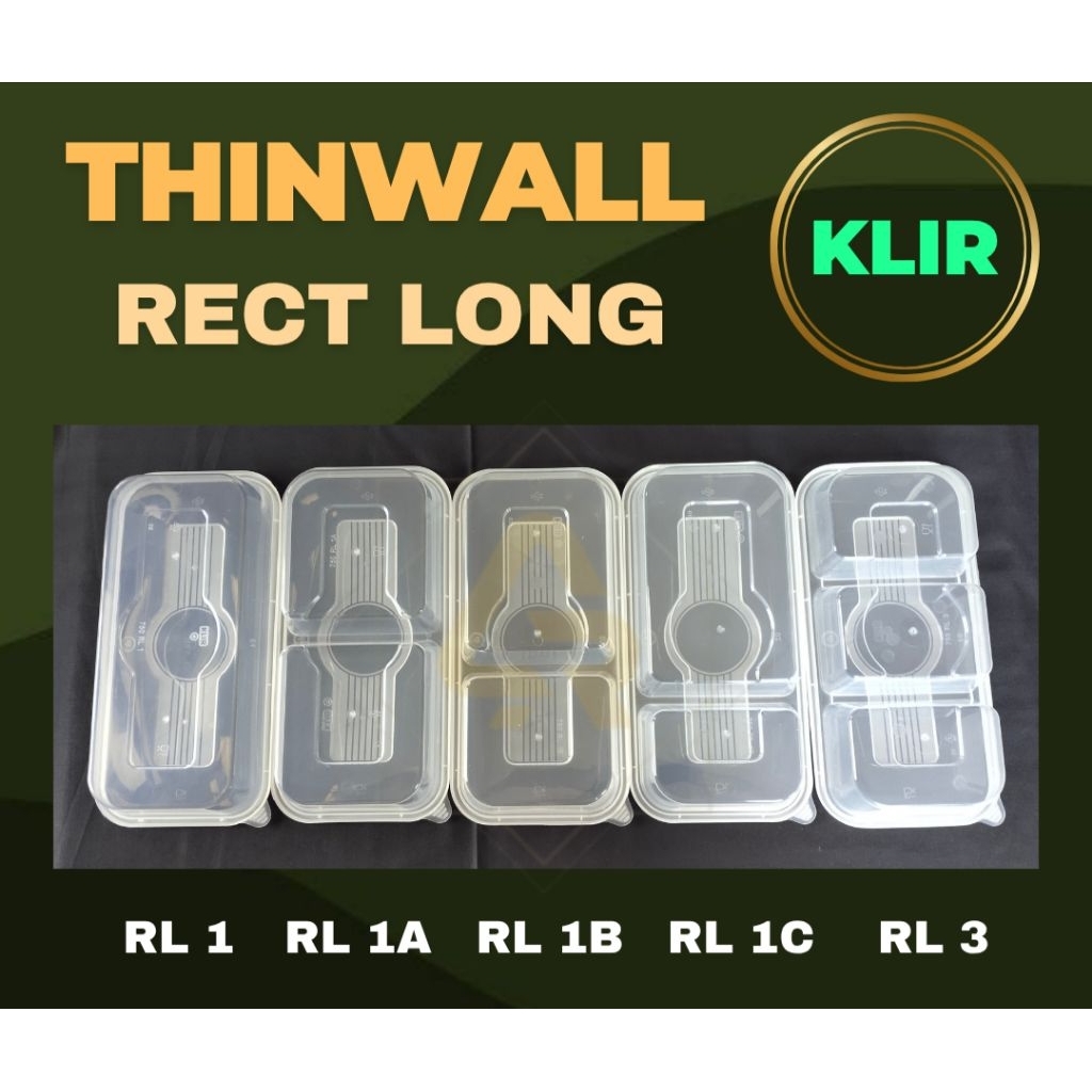 Kotak Makan Plastik / Kotak Makan Sekat / Thinwall Klir Sekat / Thinwall Klir RL