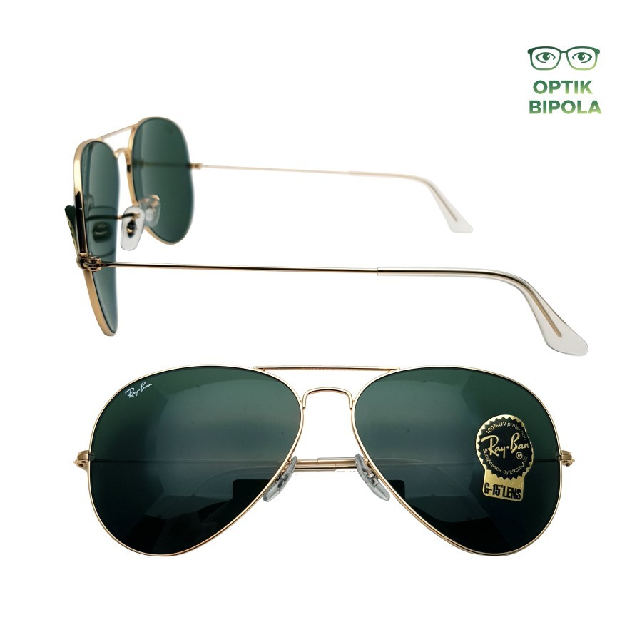 Sunglass RayBan Aviator Large Metal II Original 3026 G-15 Lens size 62