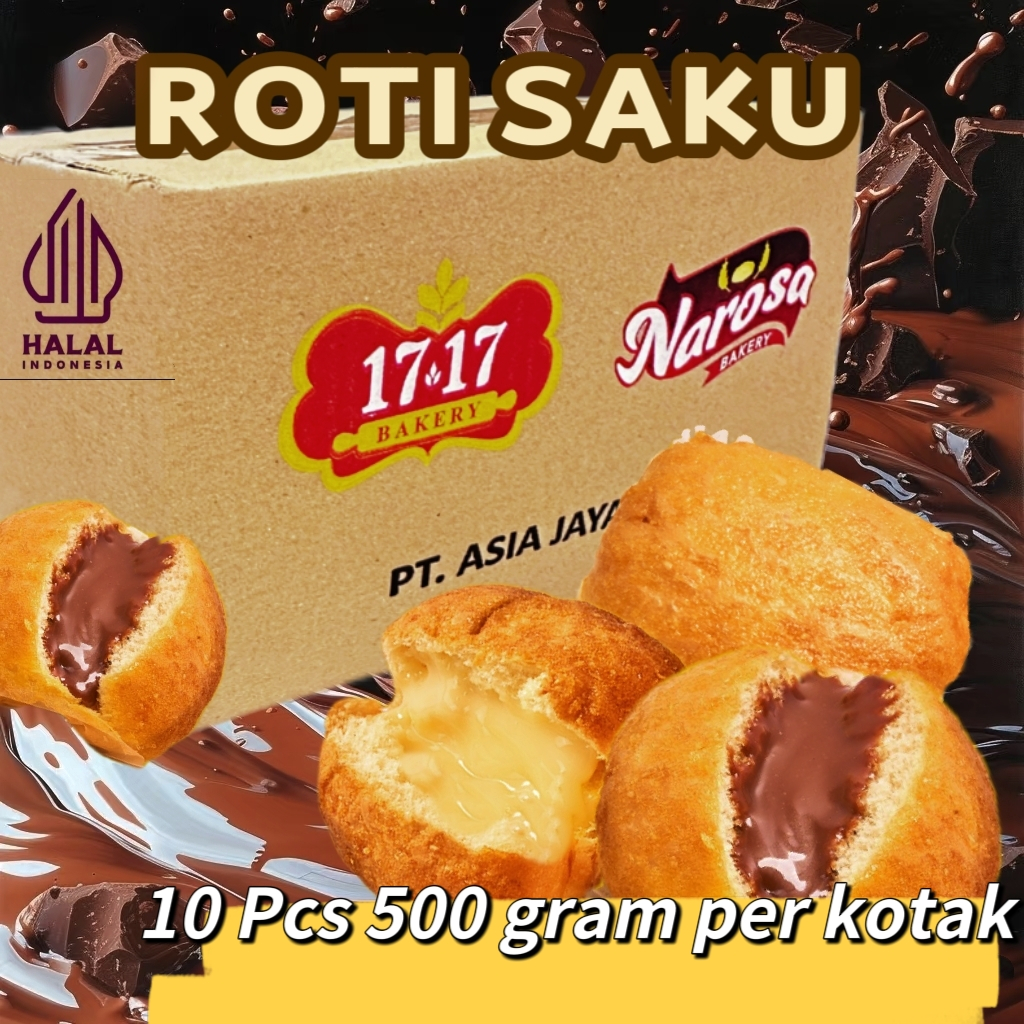 

【Ready】Roti Saku 500gram Roti Coklat/Roti Keju/Roti Margarin/Roti Lezat dan murah/camilan/roti murah dalam kotak isi 10pcs 1 kotak