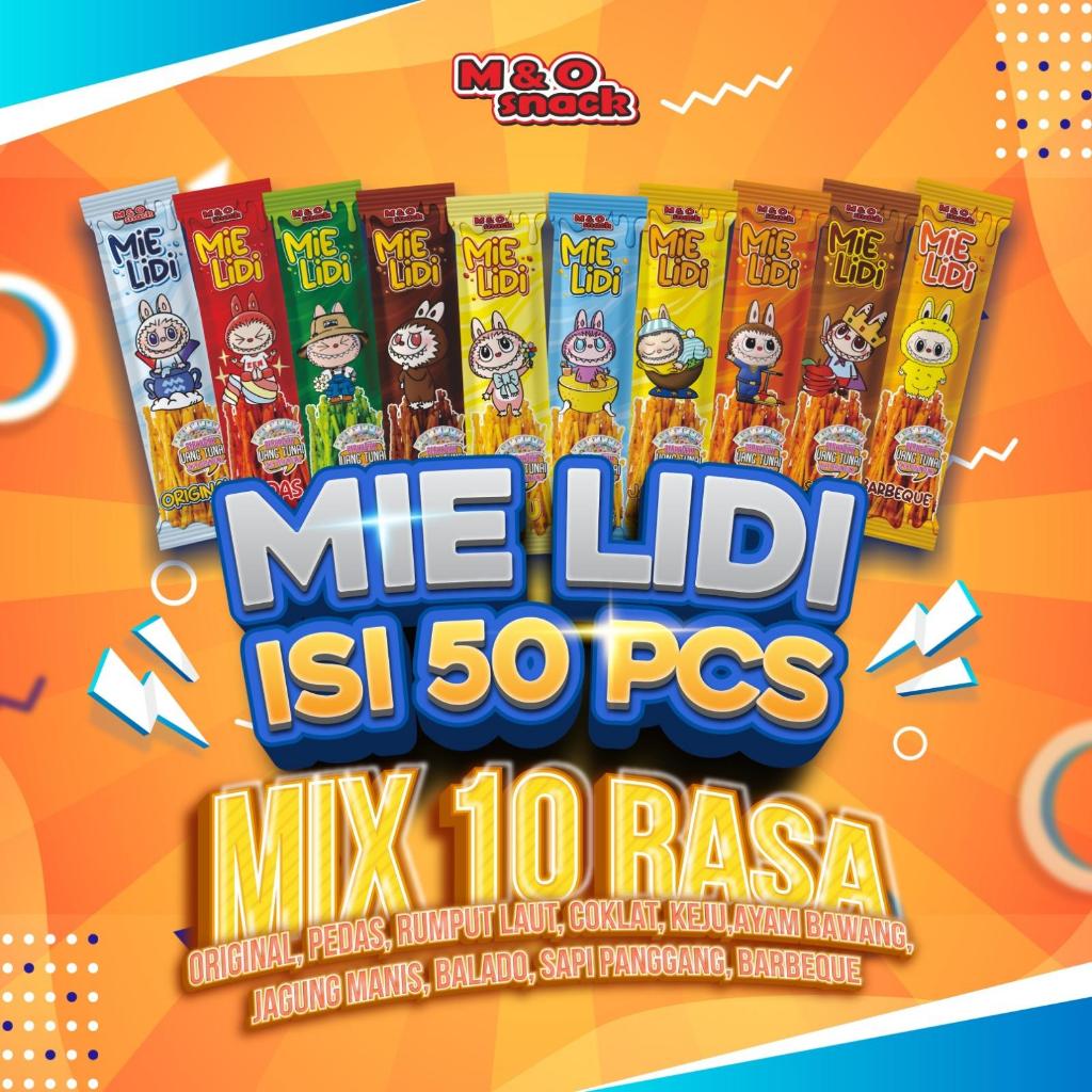 

MIE LIDI KARAKTER ISI 50PCS BERHADIAH VIRAL MURAH ECERAN 1000 BY MO SNACK