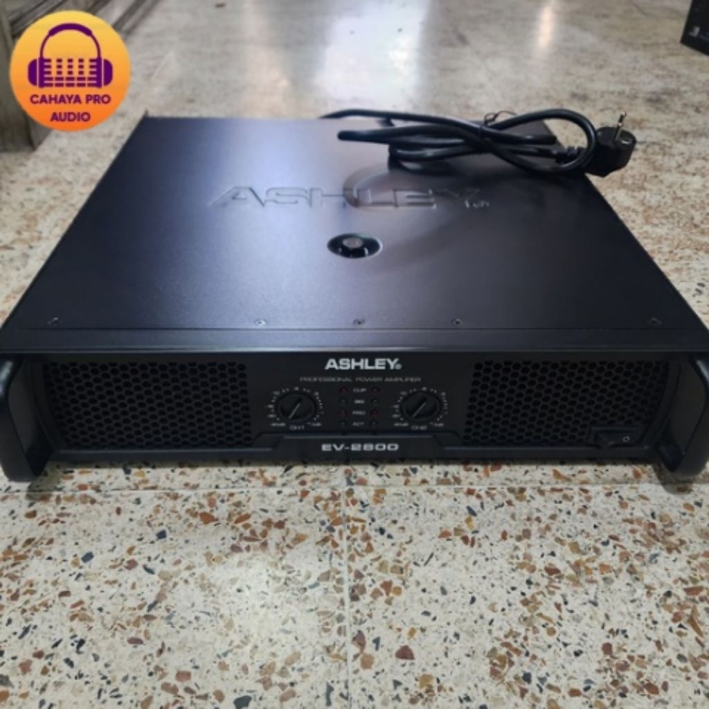 Power Amplifier Ashley EV2800 Original 2 Channel Class H EV 2800 EV - 2800