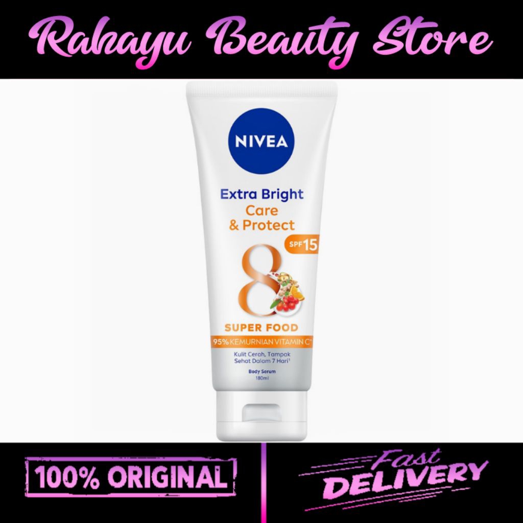 Nivea Extra White Body Serum Care & Protect 180ml | nivea/body serum/nivea body serum/body lotion ni