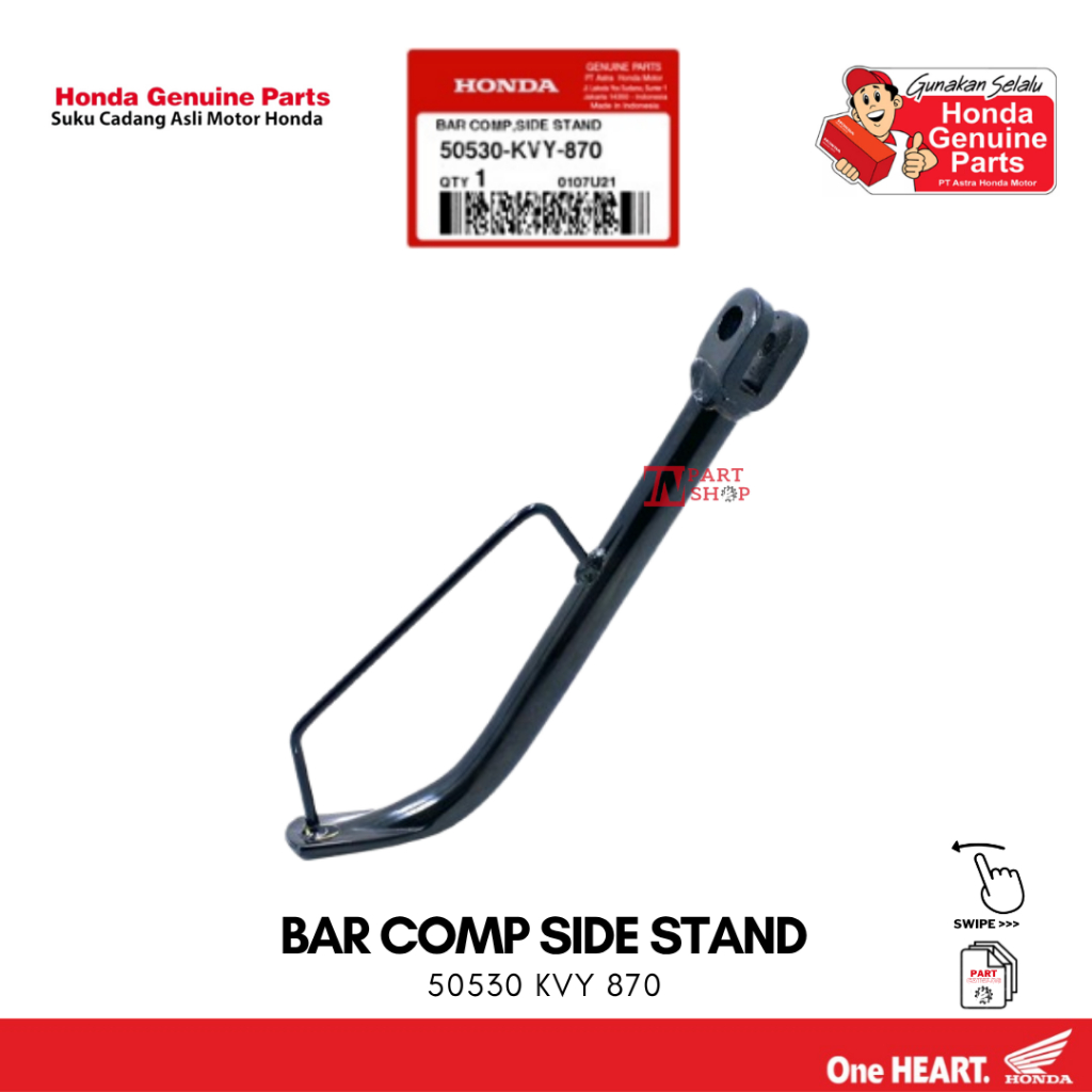 Standar Samping (Bar Comp Side Stand) – BeAT Karbu / 50530-KVY-870