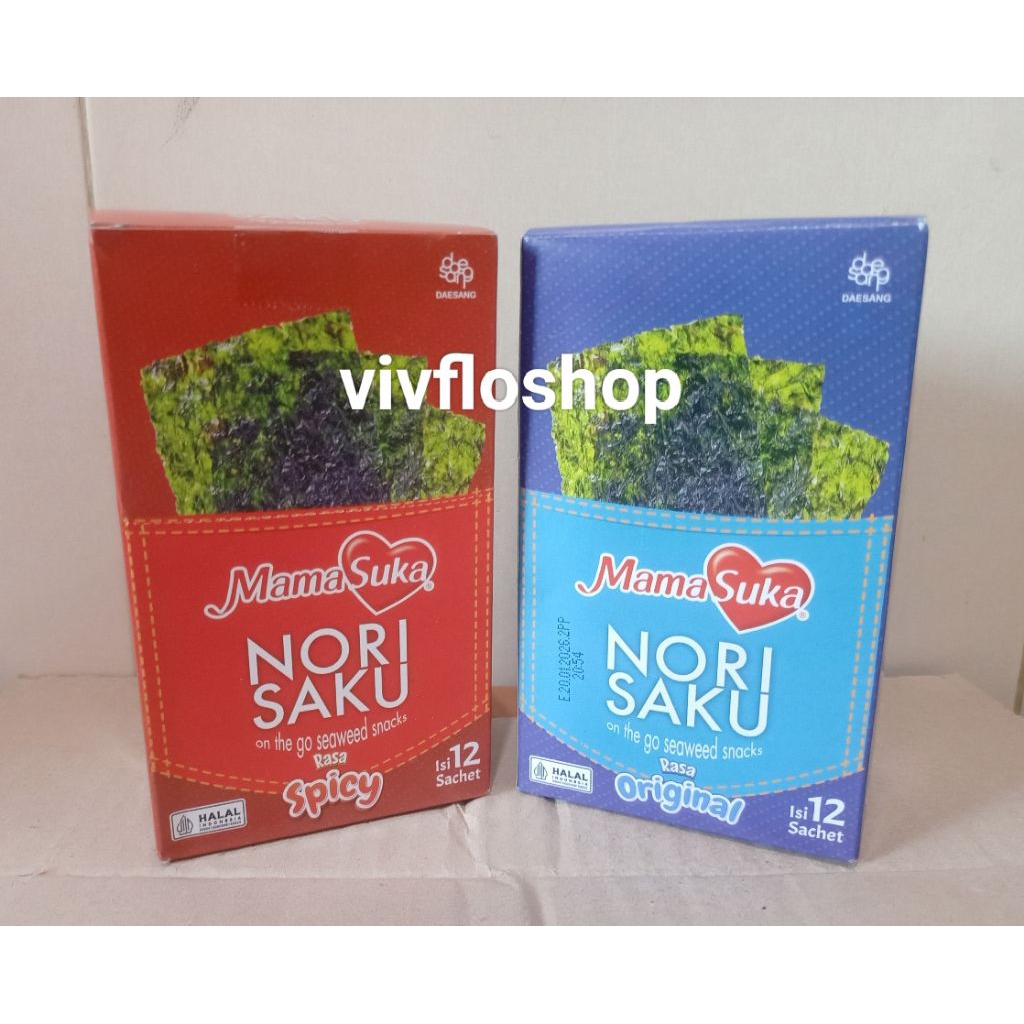 

Mama Suka Seaweed Nori Saku / Rumput Laut (Kemasan isi 12)