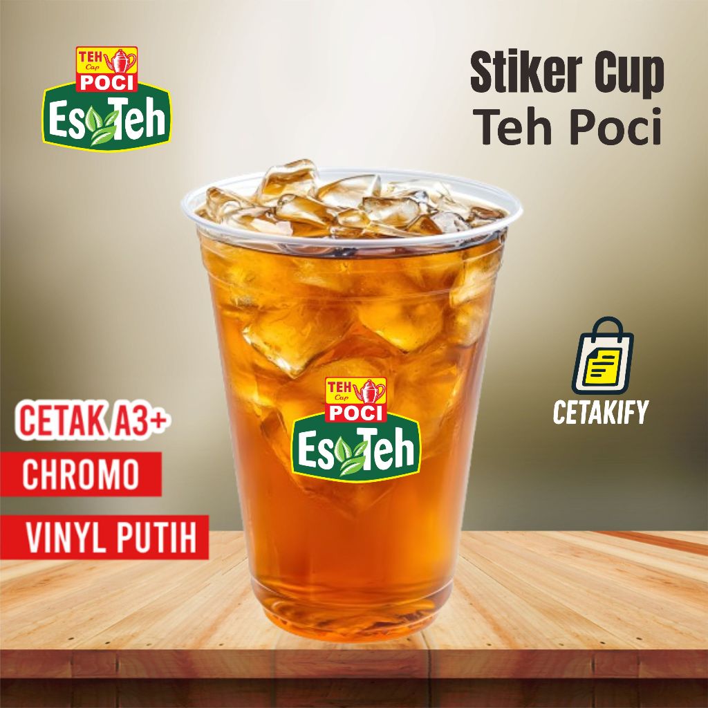 

Stiker Es Teh Pc | Sticker Es Teh Poci | Cetak Stiker Es Teh | Stiker Cup | Stiker Kemasan | Label Kemasan