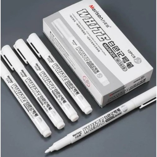 

Merisen White Marker/Spidol Halus Tahan Air/Spidol Putih Waterproof