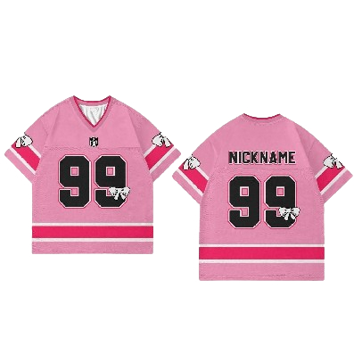 jersey OVER SIZE pink hitam