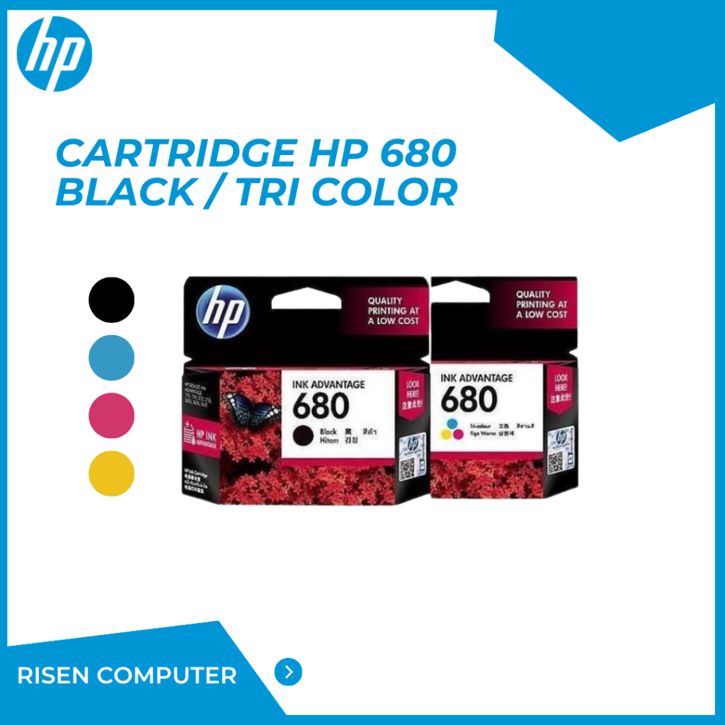 CARTRIDGE HP 680 Tinta Printer Original Black Colour Refill Catridge