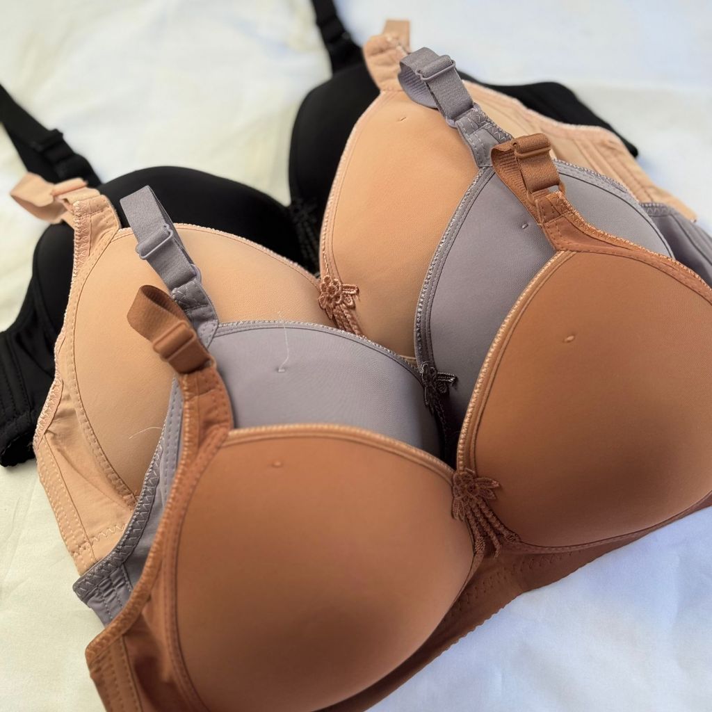 KLPB 3pcs Bh bra Wanita Jumbo busa Cup Besar Size 46 48 50 52 bahan Polister Promo Murah Paket Usaha