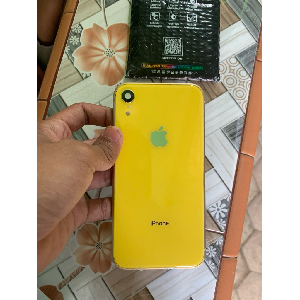 black glas iphone xr original copotan hp