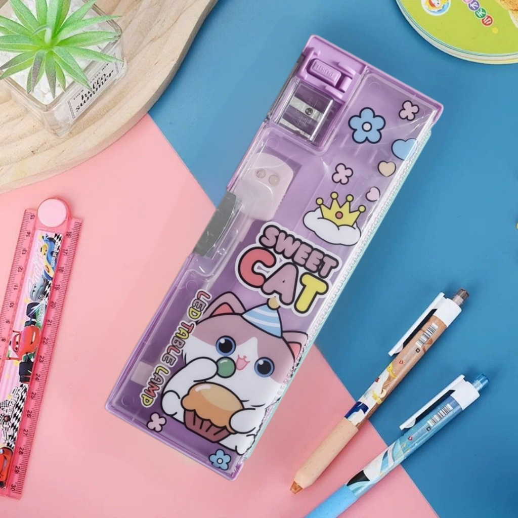 

KOTAK PENSIL DENGAN LAMPU BELAJAR/ PENCIL CASE LED TABLE LAMP/ KOTAK PENSIL MAGNET LAMPU BELAJAR