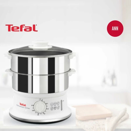 Tefal Food Steamer kukus Vc145 vc 145 pengukus PENGHANGAT DIMSUM / makanan elektrik 6 liter stainles