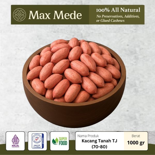 

Max Mede - Kacang Tanah MENTAH TJ 70 - 80 1000gr / 1Kg
