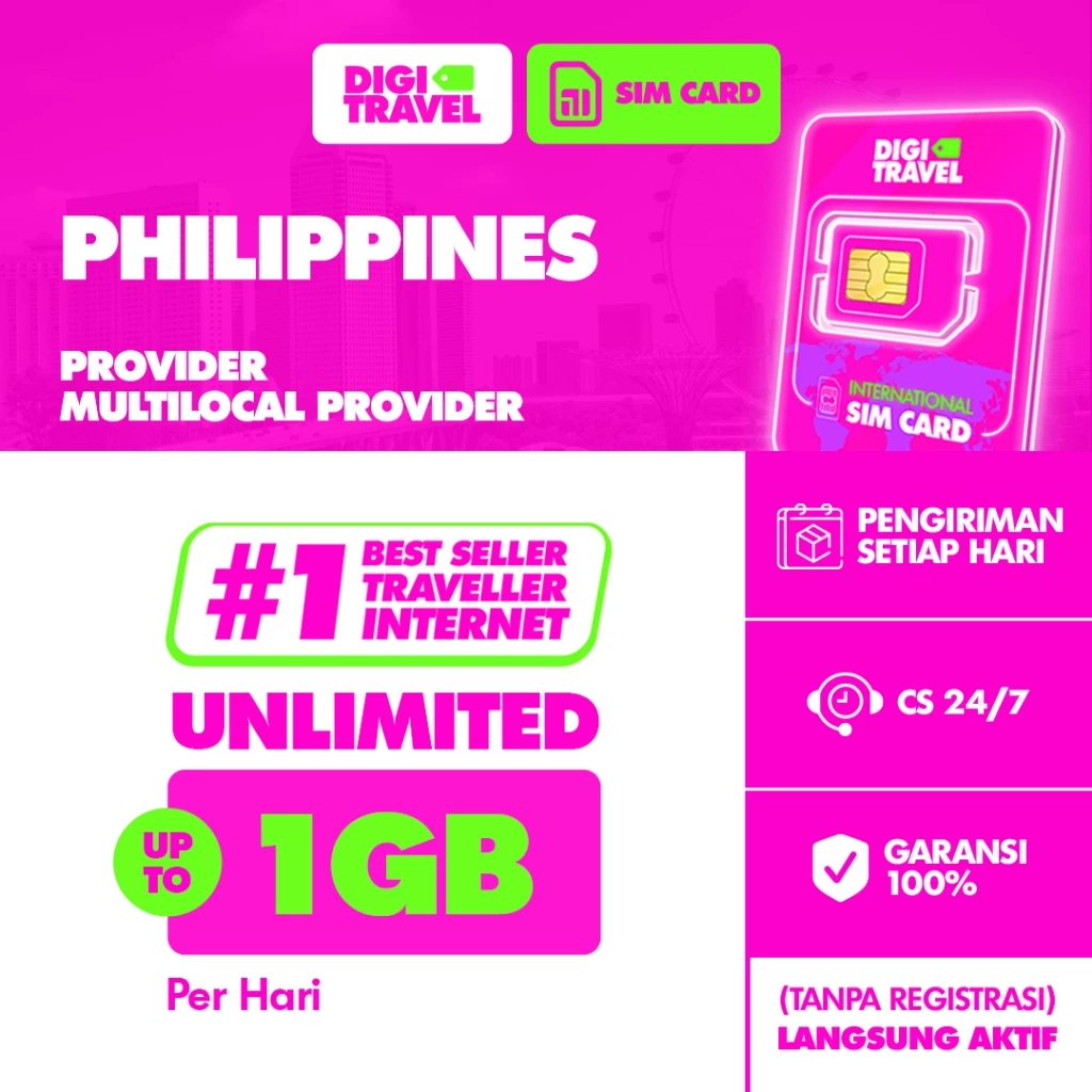Sim Card Philippines Unlimited | Simcard Filipina Unlimited Langsung Aktif | Simcard Roaming | Inter