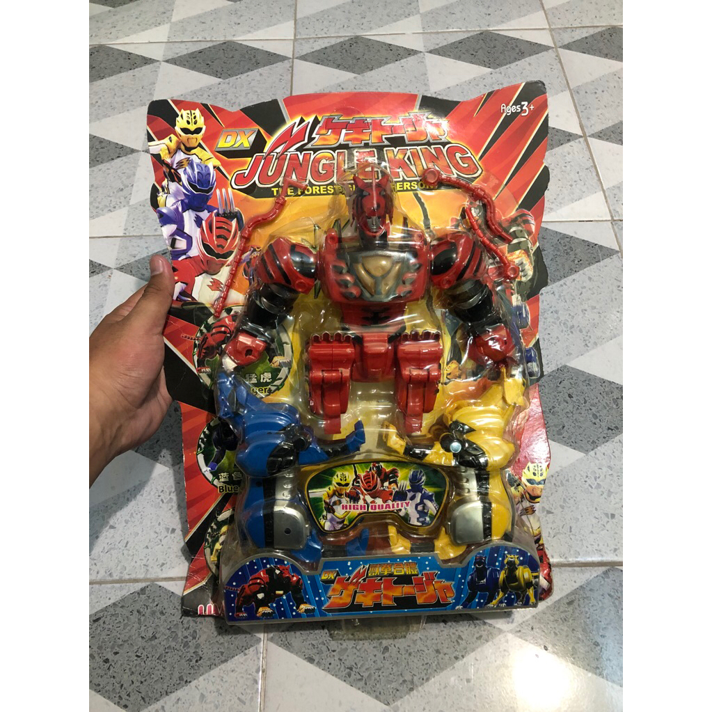 Mainan jadul dx megazord jungle fury bootleg