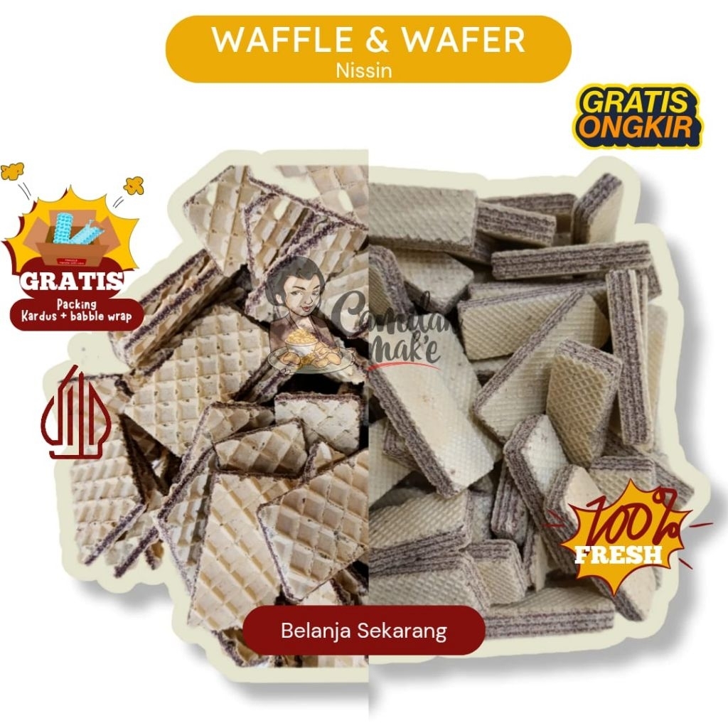 

WAFER & WAFLE NISSIN | CAMILAN MAK'E | CEMILAN | JAJANAN | SNACK KILOAN