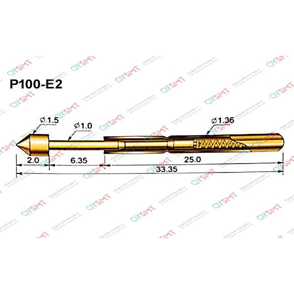 ES POGO Pogo Pins P100-E2 Probe TESTING PROBE PANJANG 3,3CM diameter kepala pin 1,5mm