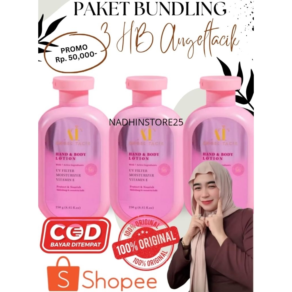 3 HB ANGEL TACIK LOTION ANGEL TACIK HEMAT ORIGINAL
