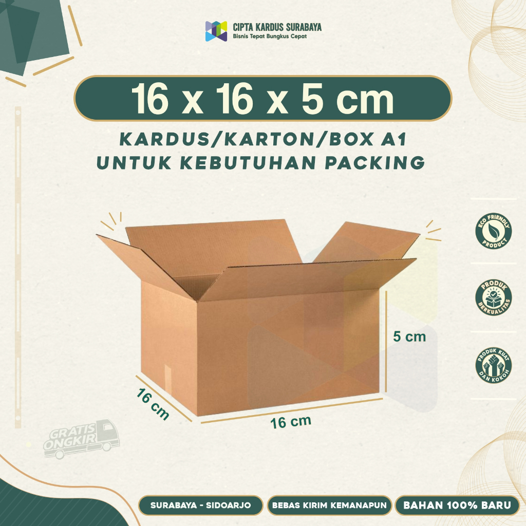 

Kardus Packing 16x16x5 | Box packing | Karton Packing