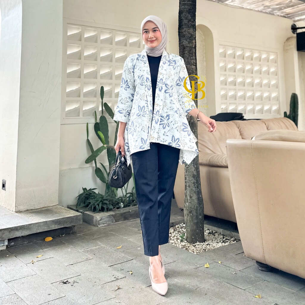Blazer Batik Atasan Batik Wanita Outer Batik Modern Seragam Kantor