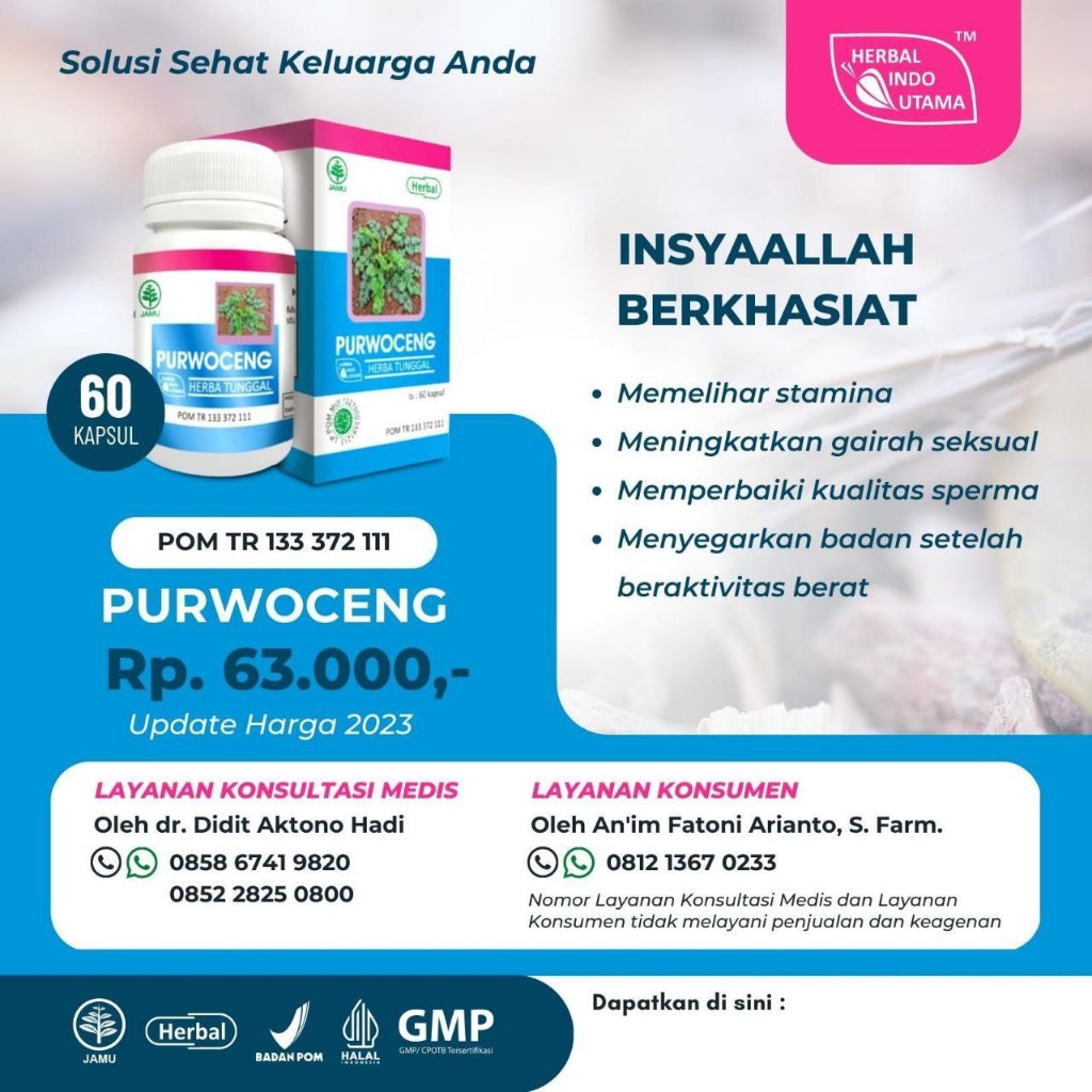 Kapsul PURWOCENG HIU Original Menambah Stamina Pria Secara Alami