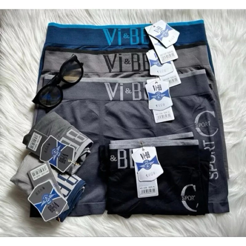 celana dalam boxer pria (ISI 3pcs) / cd boxer pria murah / Boxer ViBB / Rajut Pria Dewasa | Celana D