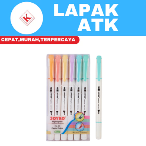 

Highlighter 6 warna Joyko HL-54 1 Set 6 Pcs 6 Warna (set) ++