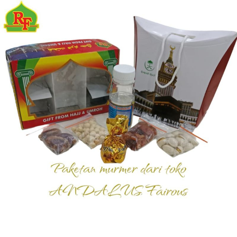 

[ TERMURAH ] Paketan Souvenir Oleh-Oleh Haji dan Umroh Original Dengan berbagai 50 Pcs