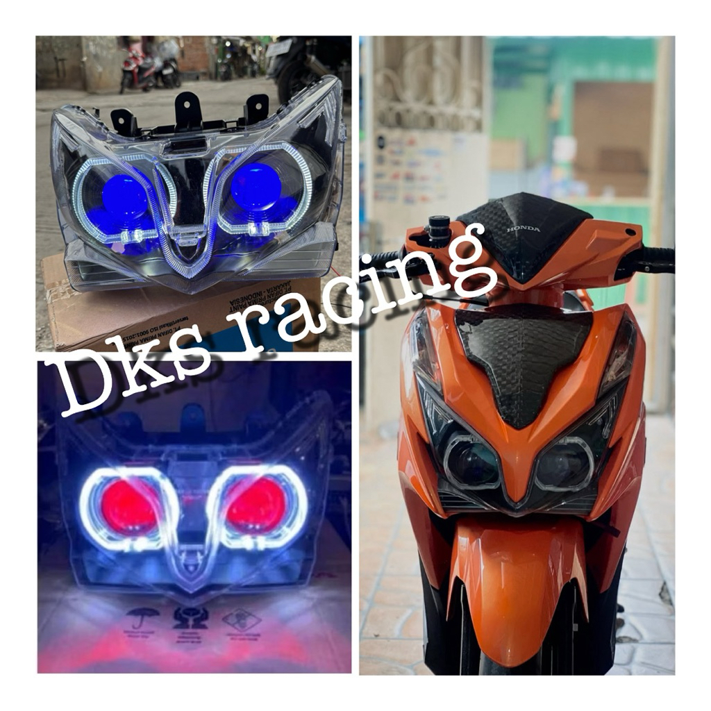 Headlamp Depan Custom Vario 125 KZR / Vario 125 Old Fullset modif BILLED ALA 4.5inc