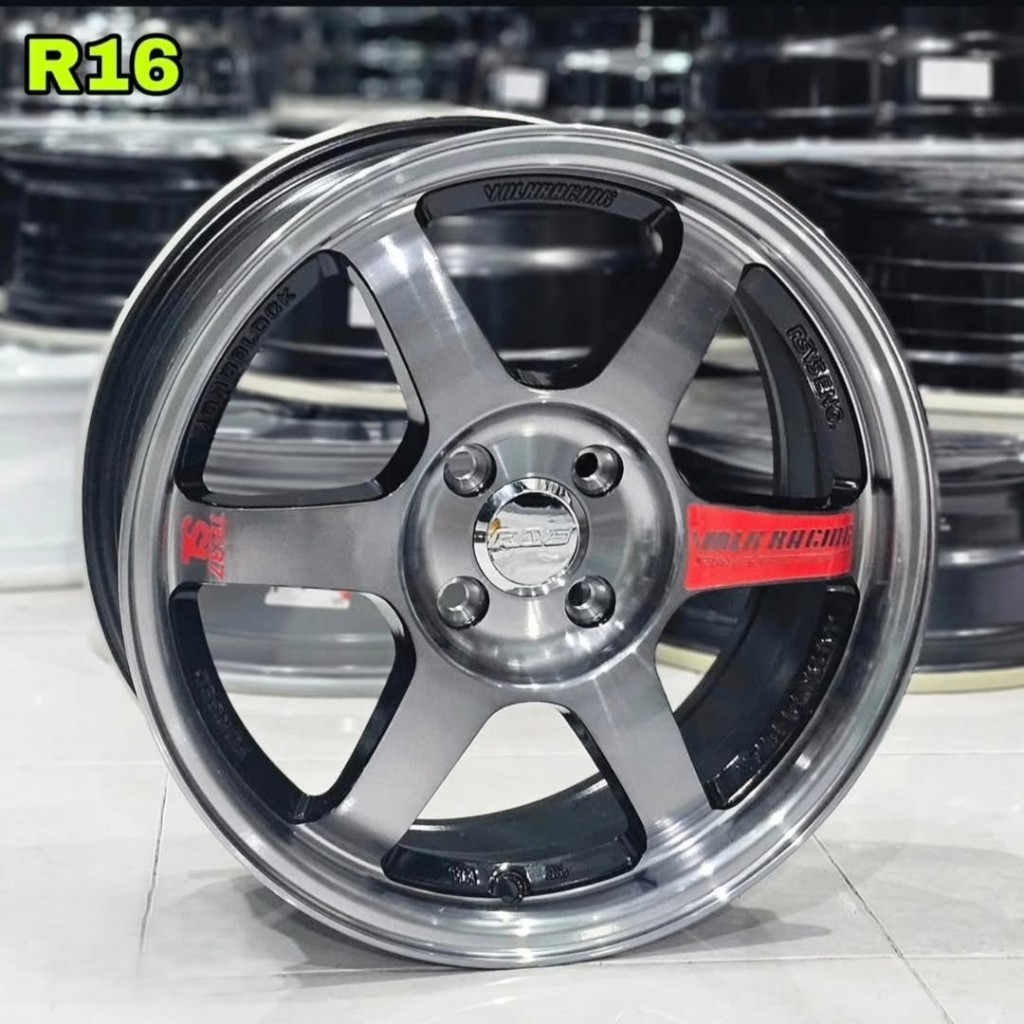 velg racing r16 TE37 SL FLOW FORMING velg mobil r16 Fronx Jazz city hatchback Yaris baleno freed rai