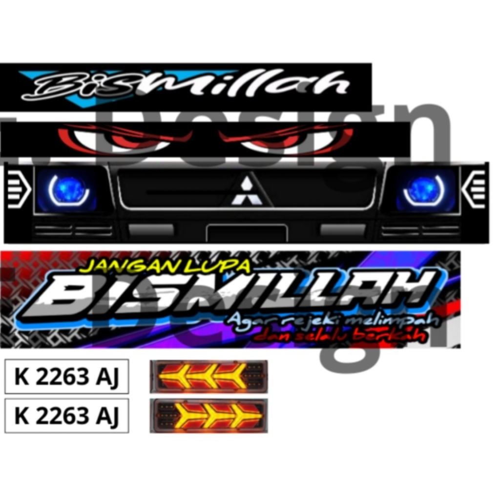 Stiker [ E ] miniatur l300 plastik