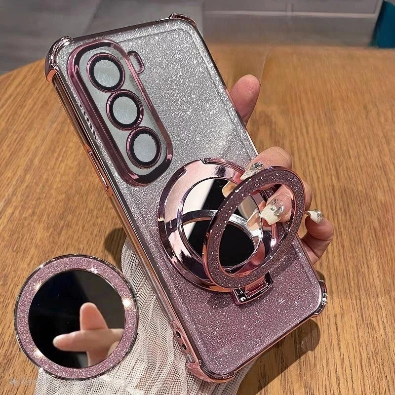 Akira Mirror Bumper Glitter Case For Infinix Note 50S 50 40S 40 Hot 50 Pro Plus 5G 4G Magsafe Luxury
