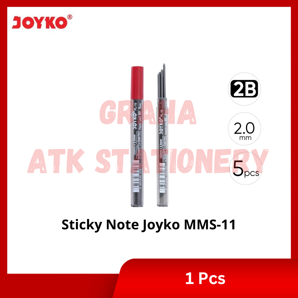 

[1 Pcs] Pencil Lead Joyko PL-10 2.0mm / Isi Refill / Isi Ulang Mekanik Pensil 2B 2.0mm Joyko PL-10