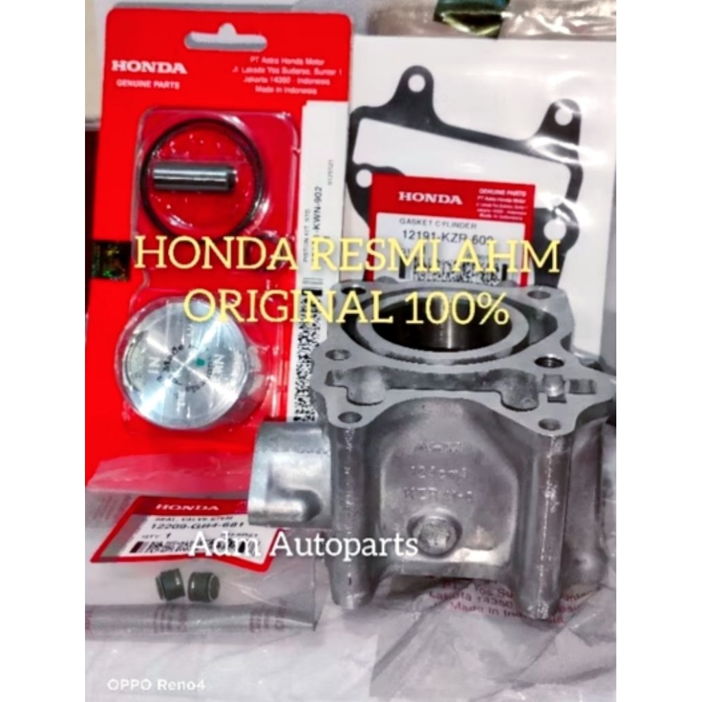 BLOK SEHER+PISTON KIT KZR+PAKING BAWAH KZR ORI HONDA AHM VARIO 125 ESP LED 2015 - 2017, VARIO 125 NE